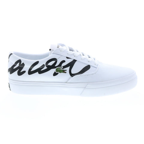 Lacoste Jump Serve Lace 07222 Cma Mens White Canvas Lifestyle Sneakers Shoes