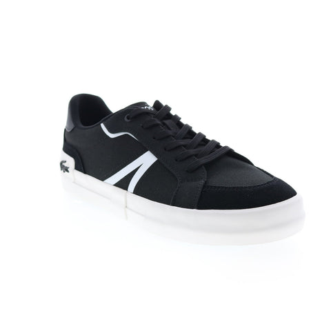 Lacoste L004 0922 1 Cma Mens Black Canvas Lifestyle Sneakers Shoes