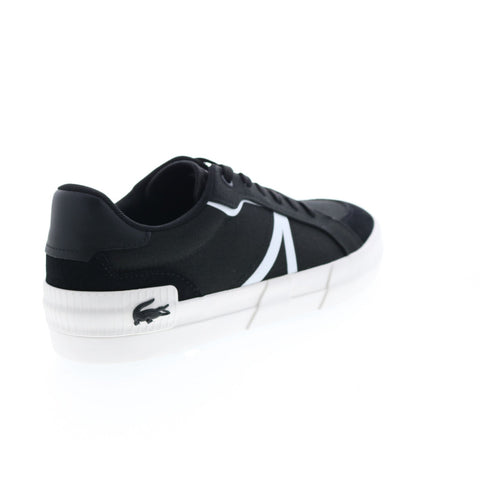 Lacoste L004 0922 1 Cma Mens Black Canvas Lifestyle Sneakers Shoes