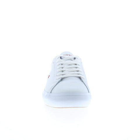 Lacoste Powercourt Tri 22 1 SMA Mens White Leather Lifestyle Sneakers Shoes