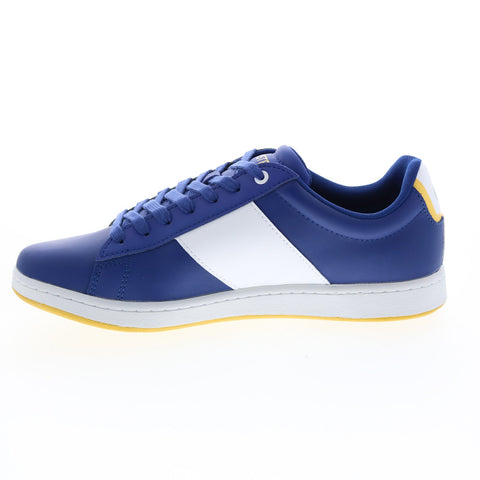 Lacoste Carnaby Evo 0722 3 Sma Mens Blue Leather Lifestyle Sneakers Shoes