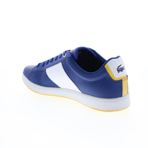 Lacoste Carnaby Evo 0722 3 Sma Mens Blue Leather Lifestyle Sneakers Shoes