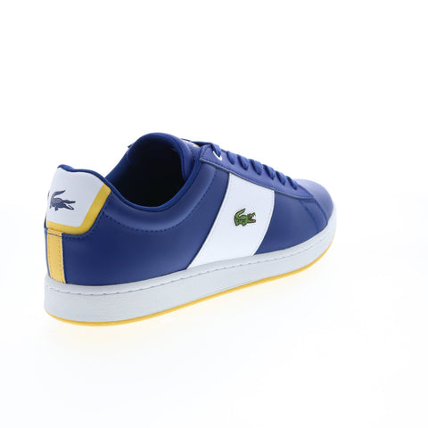 Lacoste Carnaby Evo 0722 3 Sma Mens Blue Leather Lifestyle Sneakers Shoes