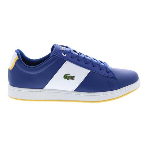 Lacoste Carnaby Evo 0722 3 Sma Mens Blue Leather Lifestyle Sneakers Shoes