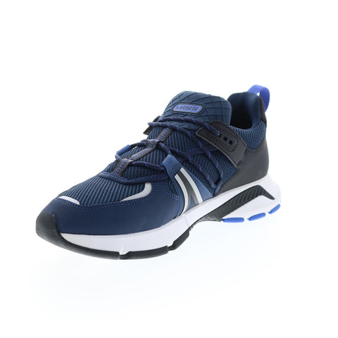 Lacoste L003 0722 1 Sma Mens Blue Canvas Lifestyle Sneakers Shoes