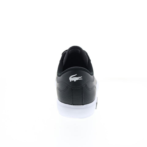 Lacoste Powercourt 222 Womens Black Leather Lifestyle Sneakers Shoes
