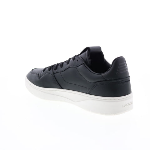 Lacoste Court-Lisse 222 1 Mens Black Leather Lifestyle Sneakers Shoes