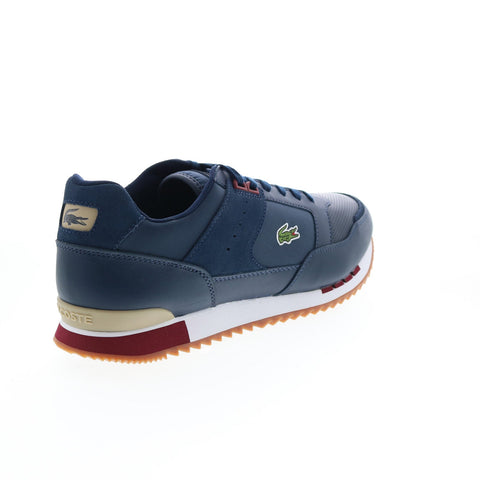 Lacoste Partner Piste 222 1 Sma Mens Blue Leather Lifestyle Sneakers Shoes
