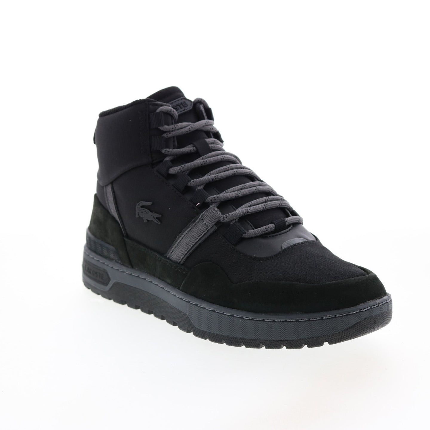 Lacoste T-Clip WNTR Mid 222 2 Mens Black Canvas Lifestyle Sneakers Sho ...