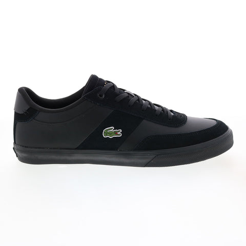Lacoste Court-Master Pro 2222 Mens Black Leather Lifestyle Sneakers Shoes