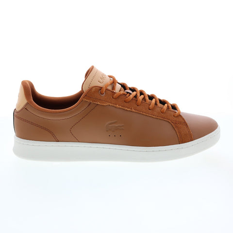 lacoste brown dress shoes Lacoste Carnaby Pro 222 5 Mens Brown Leather Lifestyle Sneakers Shoes