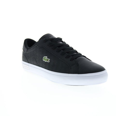 Lacoste Powercourt 222 5 Sma Mens Black Leather Lifestyle Sneakers Shoes