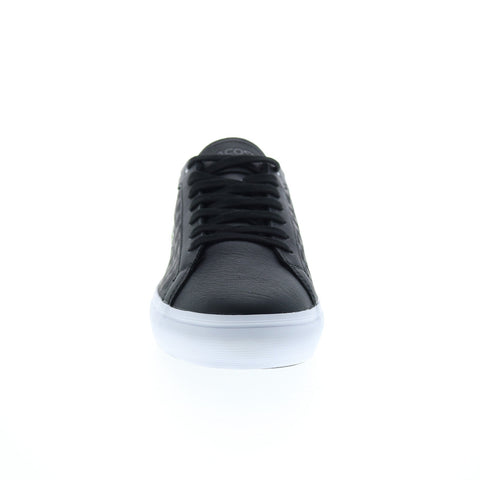 Lacoste Powercourt 222 5 Sma Mens Black Leather Lifestyle Sneakers Shoes