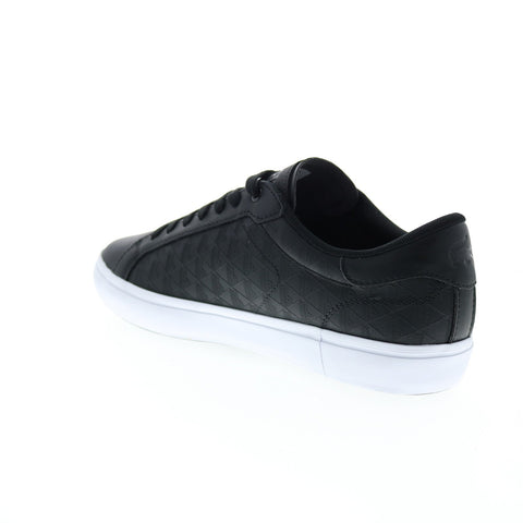 Lacoste Powercourt 222 5 Sma Mens Black Leather Lifestyle Sneakers Shoes