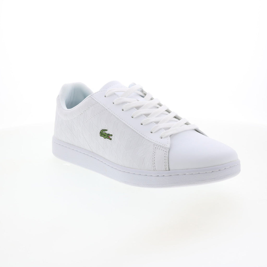 Lacoste Carnaby EVO 222 5 Mens White Leather Lifestyle Sneakers Shoes ...