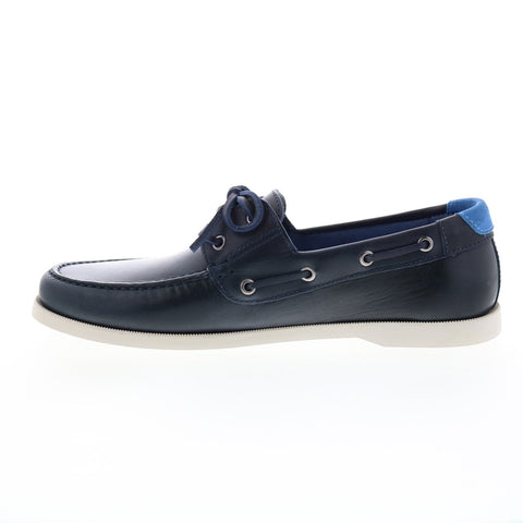 Lacoste Caspian 123 1 CMA Mens Blue Leather Loafers & Slip Ons Boat Shoes