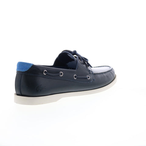 Lacoste Caspian 123 1 CMA Mens Blue Leather Loafers & Slip Ons Boat Shoes