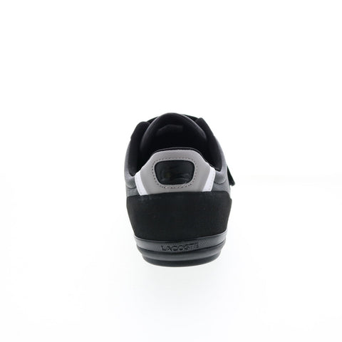 Lacoste Misano Strap 123 1 Mens Black Leather Lifestyle Sneakers Shoes