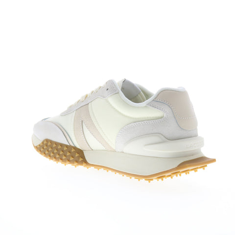 Lacoste L-Spin Deluxe 123 1 SMA Mens Beige Leather Lifestyle Sneakers Shoes