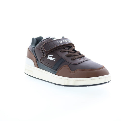 Lacoste T-Clip Vlc 223 1 SMA Mens Brown Leather Lifestyle Sneakers Shoes