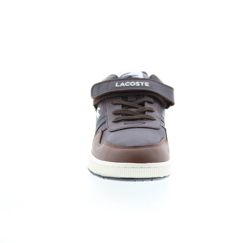 Lacoste T-Clip Vlc 223 1 SMA Mens Brown Leather Lifestyle Sneakers Shoes