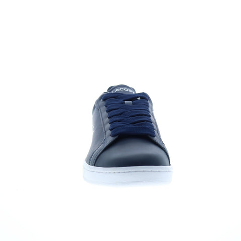 Lacoste Carnaby Pro 124 2 SMA Mens Blue Leather Lifestyle Sneakers Shoes