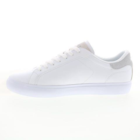 Lacoste Powercourt 124 2 SMA Mens White Leather Lifestyle Sneakers Shoes