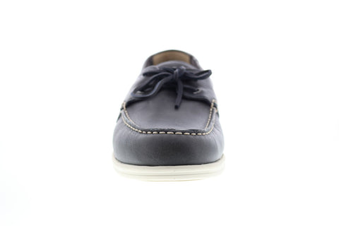 Sebago Naples 7000070 Mens Blue Wide Leather Loafers & Slip Ons Boat Shoes