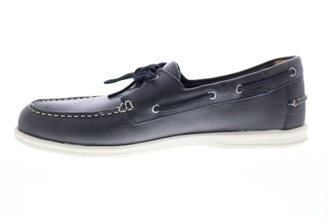 Sebago Naples 7000070 Mens Blue Wide Leather Loafers & Slip Ons Boat Shoes