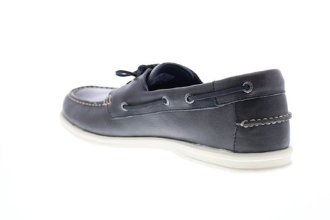Sebago Naples 7000070 Mens Blue Wide Leather Loafers & Slip Ons Boat Shoes