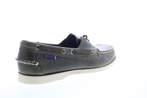 Sebago Portland Waxed 70000G0 Mens Green Leather Low Top Boat Shoes Loafers