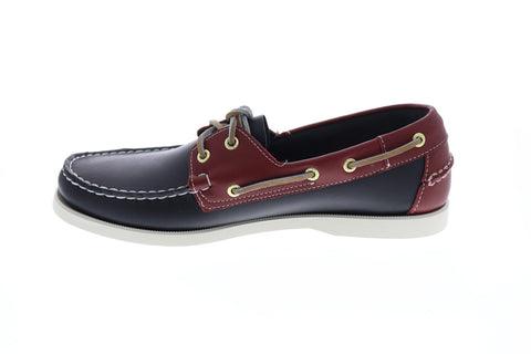 Sebago Spinnaker 70001B0 Mens Blue Leather Lace Up Boat Shoes Loafers