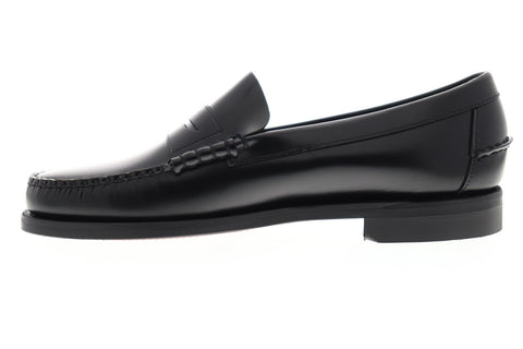 Sebago Classic Dan 7000300 Mens Black Wide 2E Loafers & Slip Ons Penny Shoes