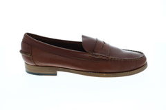 Sebago Legacy Penny Mens Brown Leather Casual Dress Slip On Loafers Shoes
