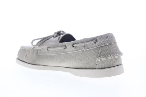 Sebago Dockside Portland Canvas 7000G70 Mens Gray Canvas Casual Boat Shoes