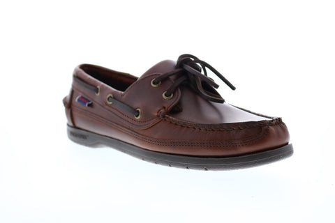 Sebago Schooner 7000GD0 Mens Brown Wide 2E Leather Loafers & Slip Ons Boat Shoes