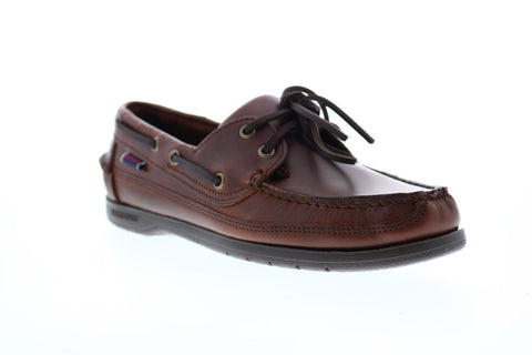 Sebago Schooner 7000GD0 Mens Brown Leather Loafers & Slip Ons Boat Shoes
