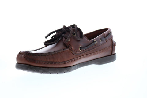 Sebago Schooner 7000GD0 Mens Brown Wide 2E Leather Loafers & Slip Ons Boat Shoes