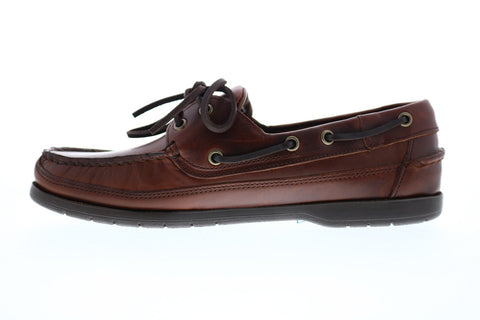 Sebago Schooner 7000GD0 Mens Brown Wide 2E Leather Loafers & Slip Ons Boat Shoes