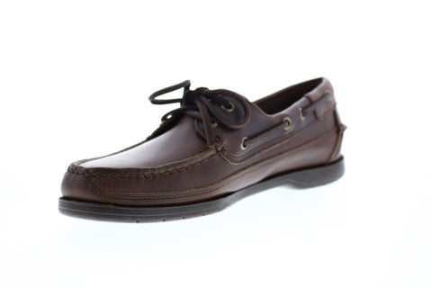 Sebago Schooner 7000GD0 Mens Brown Wide 2E Leather Loafers & Slip Ons Boat Shoes