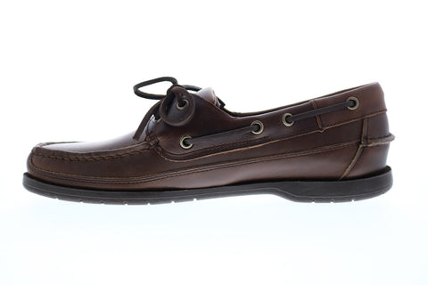Sebago Schooner 7000GD0 Mens Brown Wide 2E Leather Loafers & Slip Ons Boat Shoes