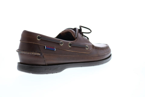 Sebago Schooner 7000GD0 Mens Brown Wide 2E Leather Loafers & Slip Ons Boat Shoes