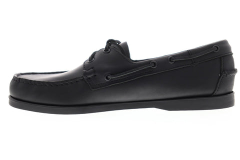 Sebago Portland Docksides 7000H00 Mens Black Leather Casual Lace Up Boat Shoes