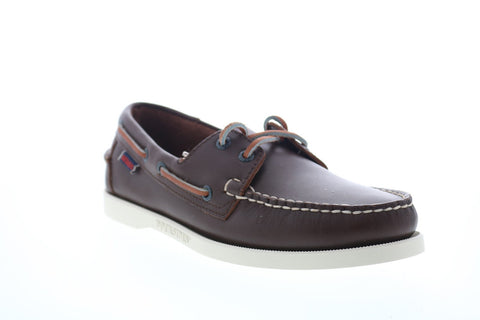 Sebago Portland 7000H00 Mens Brown Leather Casual Lace Up Boat Shoes