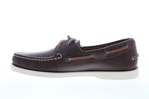 Sebago Portland 7000H00 Mens Brown Wide Leather Casual Lace Up Boat Shoes