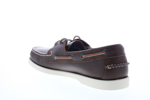 Sebago Portland 7000H00 Mens Brown Wide Leather Casual Lace Up Boat Shoes