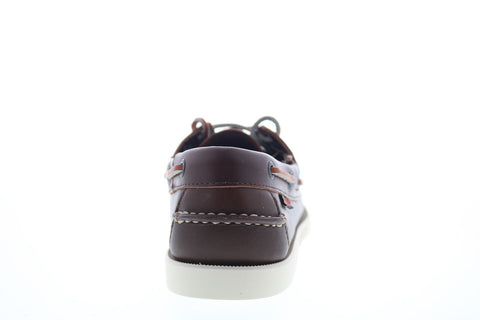 Sebago Portland 7000H00 Mens Brown Wide Leather Casual Lace Up Boat Shoes