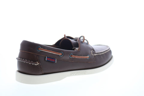 Sebago Portland 7000H00 Mens Brown Wide Leather Casual Lace Up Boat Shoes