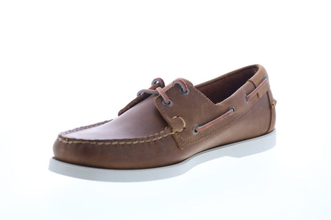 Sebago Portland 7000H00 Mens Brown Leather Casual Lace Up Boat Shoes