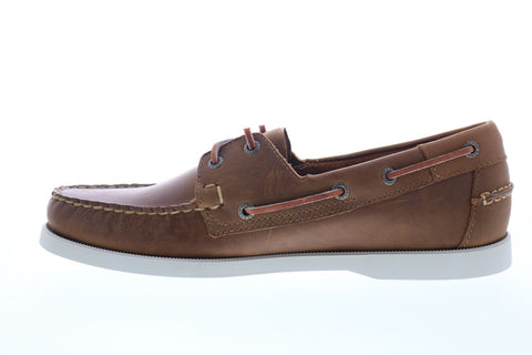 Sebago Portland 7000H00 Mens Brown Leather Casual Lace Up Boat Shoes